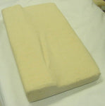 Contour Shaped Orthopedic Pillow with Beige Terry Cloth Cover