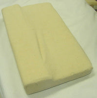 Contour Shaped Orthopedic Pillow with Beige Terry Cloth Cover