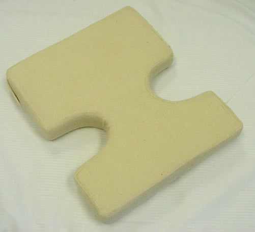 Body Foam Pillow Support B with Beige Terry Cloth Cover 