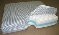 Custom Combo Foam Orthopedic Cushion with Stripe Ticking Cover 